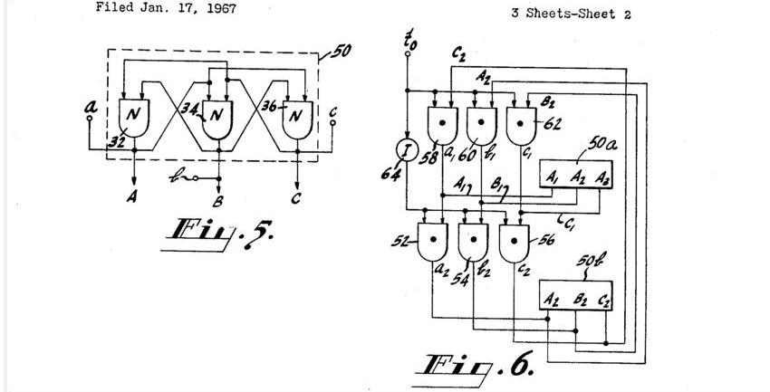 Троичный трёхбитный счётный триггер из патента A Turecki.JPG